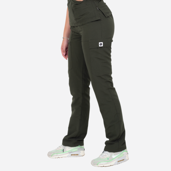 Pantalón Drako verde oscuro mujer