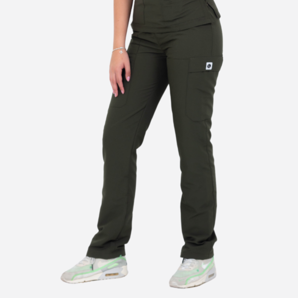 Pantalón Drako verde oscuro mujer